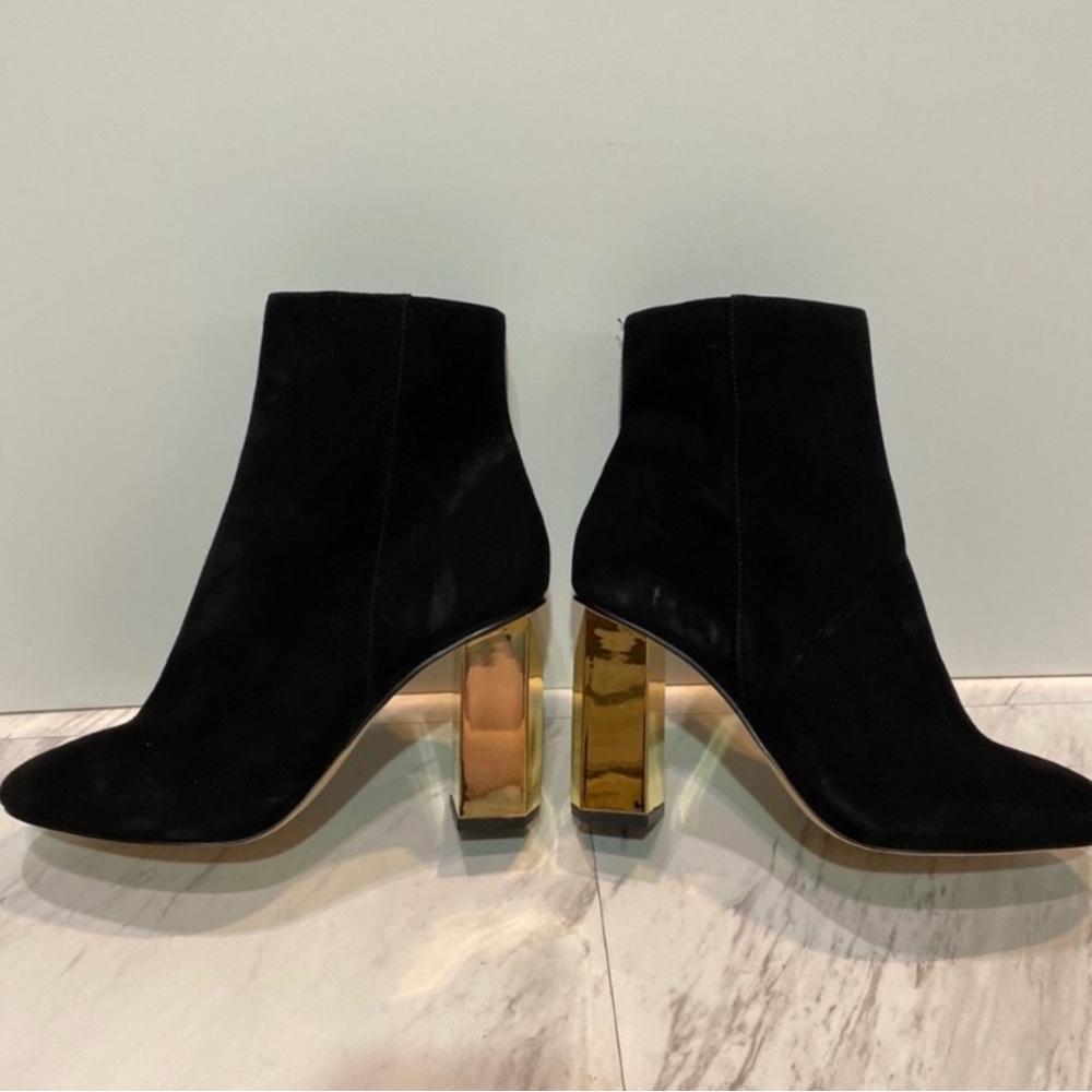 Michael Kors suede booties black